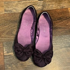 💜Purple bow ballet flats size 7💜